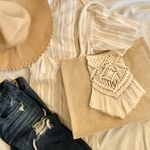 A4 マクラメジュートバッグ✴︎jute my bag