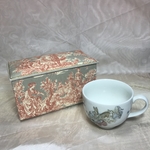 k-topaz様専用：紅茶(ティーバッグ)用ボックス(カルトナージュ・トワルドジュイ・グレー)