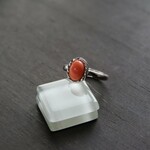 ピンクコーラル（桃色珊瑚）　ネストリング　SILVER925