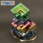 ビスマス結晶 No.231 キューブケース付き [鉱物標本]