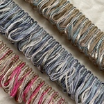 【50㎝〜】 FC-0401  フリンジレース　フリンジ　ブレード　レース　レースリボン　ミックスカラー　lace ribbon handmade madeinJapan