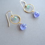 Jewelry Pierce. "Emerald × Tanzanite"