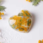 ミモザ💛BIGハートヘアクリップ