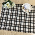 【再】新作です⭐️送料込ブラウン❤️40×50素敵な小学校机サイズランチョンマット上品なブラウンチエック