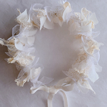 人気￤ribbon crown￤リボンクラウン 花冠￤オーガンジーキナリ