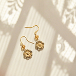 ゆれるお花のピアス【トパーズ/トパーズ】