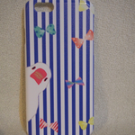 再再再販 白文鳥×リボン×ボーダー iphone6ケース 