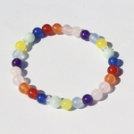 虹🌈nizi   jade + quartz 天然石ブレスレット