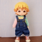 オビツ11サイズ●デニムサロペット