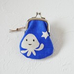 UFOに乗って来たイカ型宇宙人がまぐち　blue