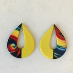 Yellow Half Marble Drop Pendant Tops