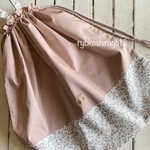 ryokoshiraga様☆リバティプリント メドウテイルズフレンチカラー×くすみピンク×さくらんぼワッペンレッスンバッグ他オーダーページ
