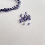 【15粒】宝石質アイオライトAAA  ボタンカット2.5×1.5mm 穴あり