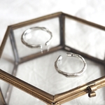 Rough ear cuff ring(silver925)