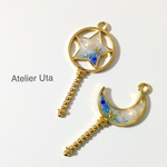 イニシャル入りStar & Moon Stick