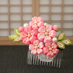 桜満開のヘアコーム ★ つまみ細工