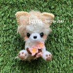 ＊haninoe様オーダー品 ふわもこ あみぐるみ ワンちゃん(チワワ)ミニサイズ＊