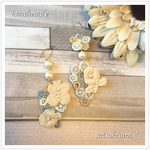 447☆ミナペルホネン☆skyful☆flower cake☆刺繍☆レース☆ピアス☆イヤリング☆ハンドメイド