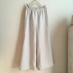 ベルギーLibeco社リネンFで作ったワイドパンツ