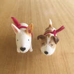 ジャックラッセル＆ブルテリア　オーダージャッピー A118ブリーピーA119　Peanuts clay dog 