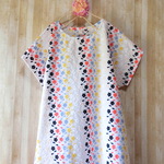  【ロング】フラワー刺繍半袖ワンピース mix