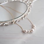 パールのスルーネックレス　elegant