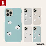 ビションフリーゼ.リボンぷかぷか全5種.ほぼ全機種 【COLOM.コロ。】.おしゃれスマホケース　シンプルデザイン