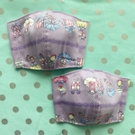 ⭐️ 二枚セット　キッズマスク　🎂バレエ柄🩰レースボーダー🩰パープル