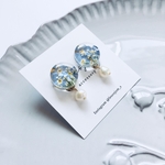 勿忘草と淡水パール　pierce♡earring
