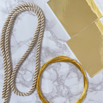 no.11 金箔　ロープ　水引き　髪飾り