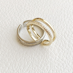 【JORIE】DOUBLE LINE silver925刻印あり free ring 重ね付け風