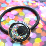 乱切りホログラムの月のヘアゴム