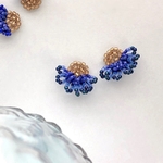 【受注制作】Saku (blue×navy)ピアス・イヤリング