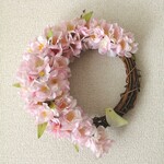 うぐいすと桜のリース