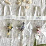 お花のバック3点セット　飾り方を楽しむミニ花束　飾り方メモ付き　ドライフラワースワッグ　