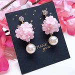 🌸ほんのり桜色🌸桜満開♪♪.•*¨*•.♬卒業式・入学式・パール・ハンドメイド♪ピアス イヤリング❤