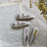 名前入り 刺繍 ヘアピン