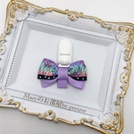 【送料込！  ※ パープル のみ売り切り SALE 】　☆　Maryの穴の開かないなふだクリップ　和柄　☆　