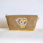 【専用出品】帆布の刺繍ポーチ✳︎子鹿と小鳥