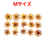 【15枚】レースフラワー の押し花（アプリコット）Mサイズ