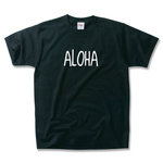 ALOHA 黒Tシャツ（男女兼用）