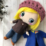 着せ替え〈4点セット〉ෆ̈ ハッピードール　イーマリー　(とんがり帽・コート・上下セット) ピンク　紺　ワイドパンツ