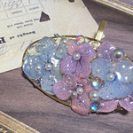 きらきら雫の紫陽花のポニーフック