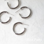 4pcs ピアスパーツ アーチ シルバー