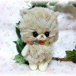 ✿送料無料✿あみぐるみ✿ふわっふわ☁猫ちゃん🐈（茶トラ）♪
