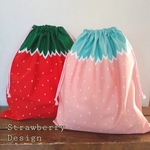 🍓イチゴ好きさんのお布団袋　お着替え袋　いちご　苺　45×50
