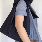 【サイズ変更可】リボン結びbag  ネイビー