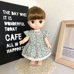 ネックレス風ミックスフラワーワンピース&ヘアゴムセット ＊メルちゃん ソランちゃんの服＊