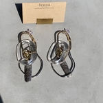 746.アンティーク風ゴールドのフープイヤリング lensa