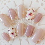 押し花ネイル / 大人上品/ブライダルネイル/ネイルチップ/付け爪/結婚式/Ｊ208